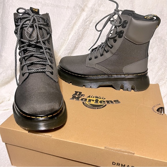 NWT Dr. Martens Tarik Utility Boots (unisex) Gunmetal AJAX+EX TOUGH 50/50+HYDRO - Picture 1 of 16